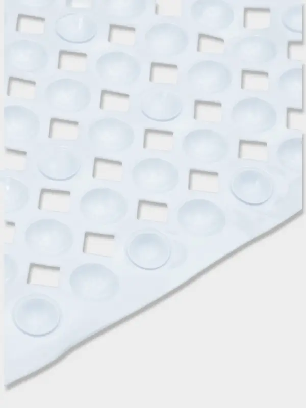 Коврик для ванной на присосках Доляна, 66&times;36 см, белый