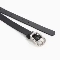 Ремень женский, металлическая пряжка, 2.3&times;105 см, чёрный