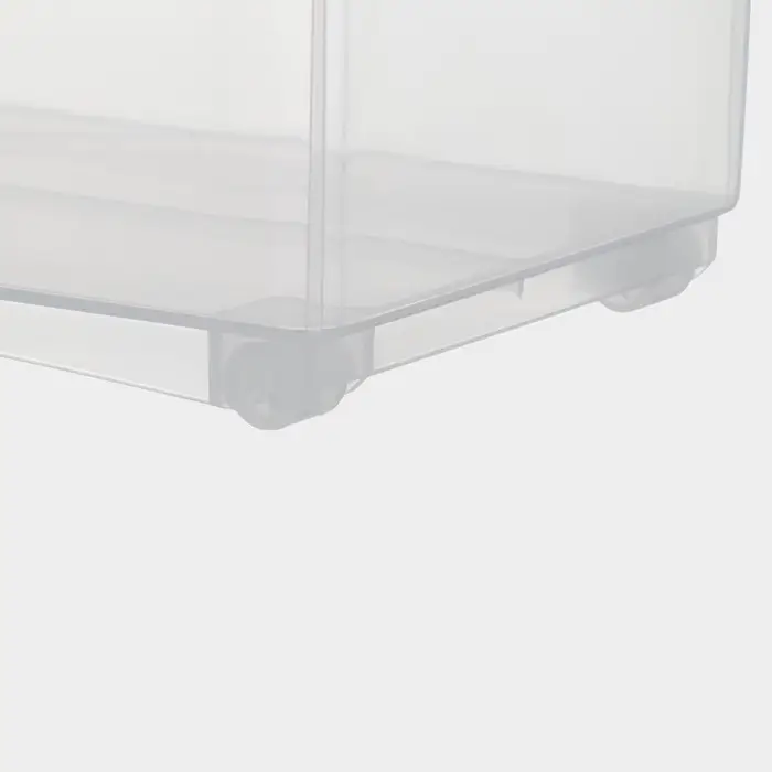 Контейнер для хранения на колёсиках, 10 л, 46.2&times;16.2&times;27.2 см, с ручкой, пластик, прозрачный