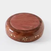 Чаша &laquo;Стебель&raquo;, 17.5&times;17.5&times;5 см, дерево шишам