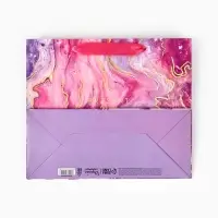 Пакет подарочный ламинированный, упаковка, &laquo;Разводы&raquo;, ML 27&times;23&times;11.5 см