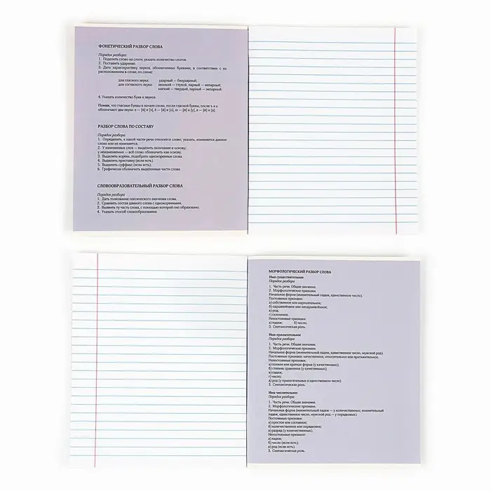 Тетрадь в линейку, предметная, 36 л.,на скрепке, блок №1&laquo;Мемы. Русский язык&raquo;