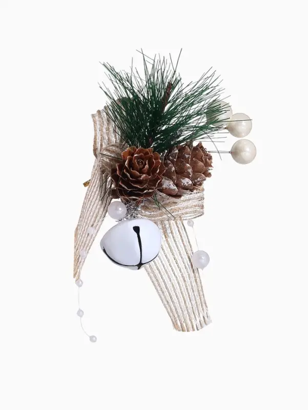 Ёлочные игрушки 2 шт. &laquo;Зимнее волшебство. Композиция на бантике с бубенчиком&raquo;, 11&times;9 см