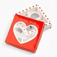 Коробка под 4 конфеты со скретч-слоем &laquo;Я тебя люблю&raquo;, 10.5&times;10.5&times;3.5 см