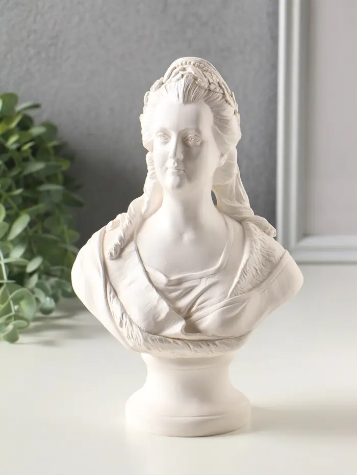 Бюст &laquo;Екатерина II&raquo;, фигура гипс, 21 см, белый