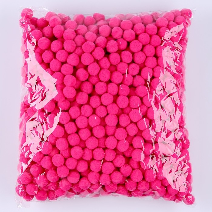 Набор деталей для декора &laquo;Бомбошки&raquo;, набор 1000 шт., размер 1 шт. &mdash; 2 см, цвет розовый