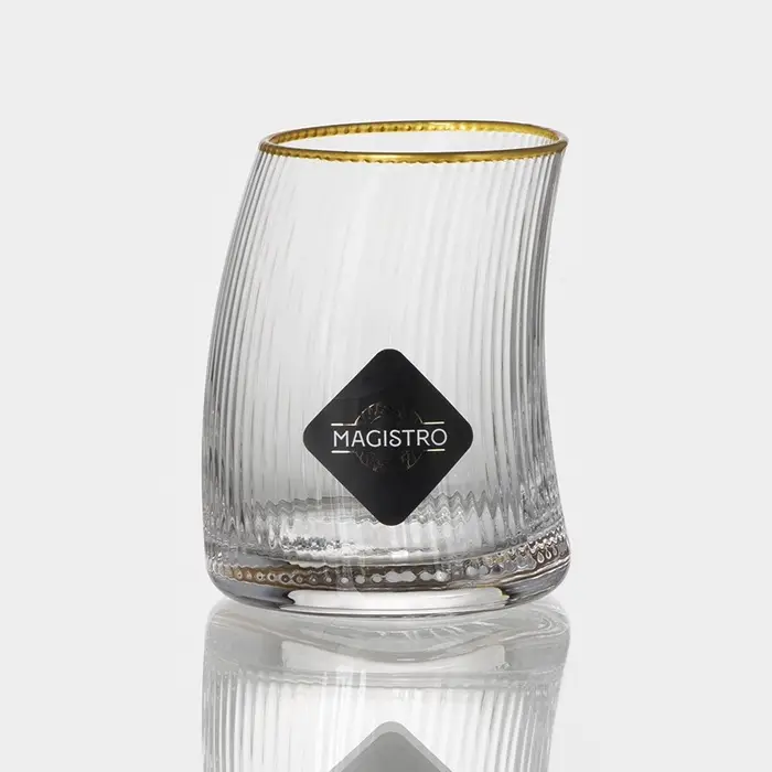 Стакан Magistro &laquo;Орион&raquo;, 340 мл, 6.8&times;10.4 см, с золотой отводкой, стекло, прозрачный
