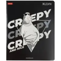 Тетрадь 48л кл Hatber "ЖДУН", на скобе, скругл углы, выб лак, 60-65г/м&sup2; 5В МИКС