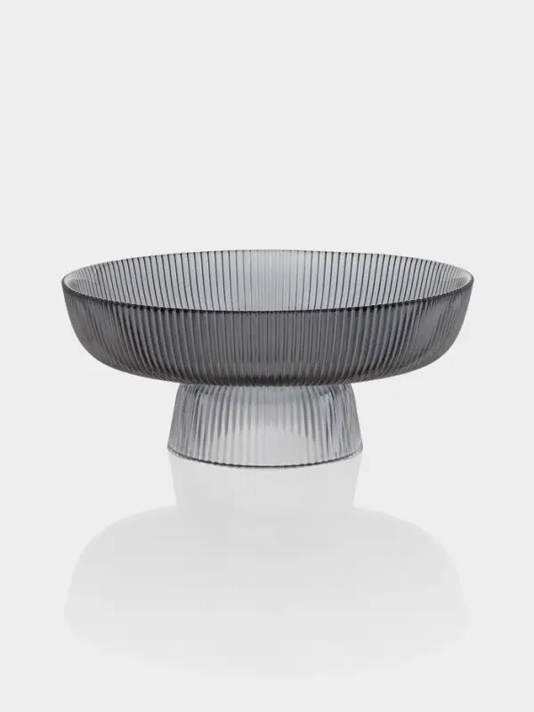 Ваза для фруктов &laquo;Камелия&raquo;, 26&times;11 см, 2 л, стекло, серая