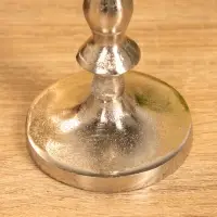 Подсвечник "Зима" 7,5х7,5х17 см, алюминий, цв. серебро