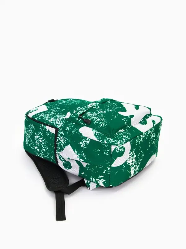 Рюкзак молодёжный на молнии, с карманами, размер 30&times;13&times;42 см, зелёный