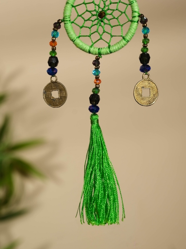 Брелок Брелок "Ловец снов" 4х15 см. светло-зелёный