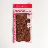 Форма для шоколада Доляна &laquo;Цветение&raquo;, силикон, 21&times;10.5&times;0.7 см, 12 ячеек, коричневая