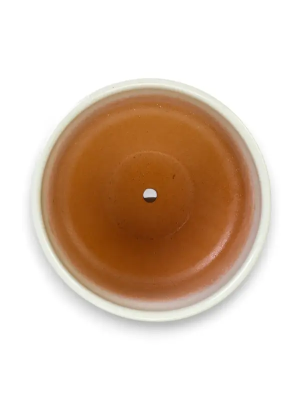 Горшок цветочный с поддоном 1,7 л, керамика  Горшок цветочный с поддоном 1,7 л, керамика "Листья" (М)