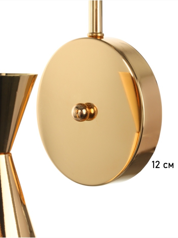 Бра «Луна» 1х40Вт Е27 золото 16,5х14х44см+100см