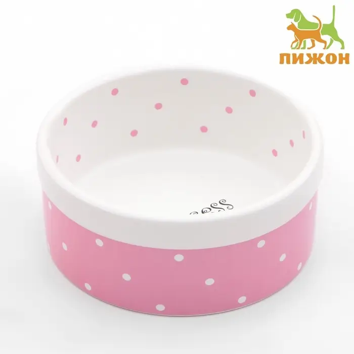 Миска Princess, 400 мл, 13&times;5.5 см, керамика, розовая
