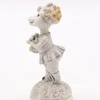 Фигурка декоративная &laquo;Коза с подсолнухами&raquo;, 9&times;4 см, серая