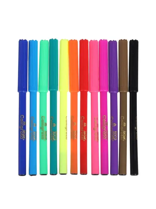 Фломастеры 12 цветов, вентилируемый колпачок, в картонной коробке