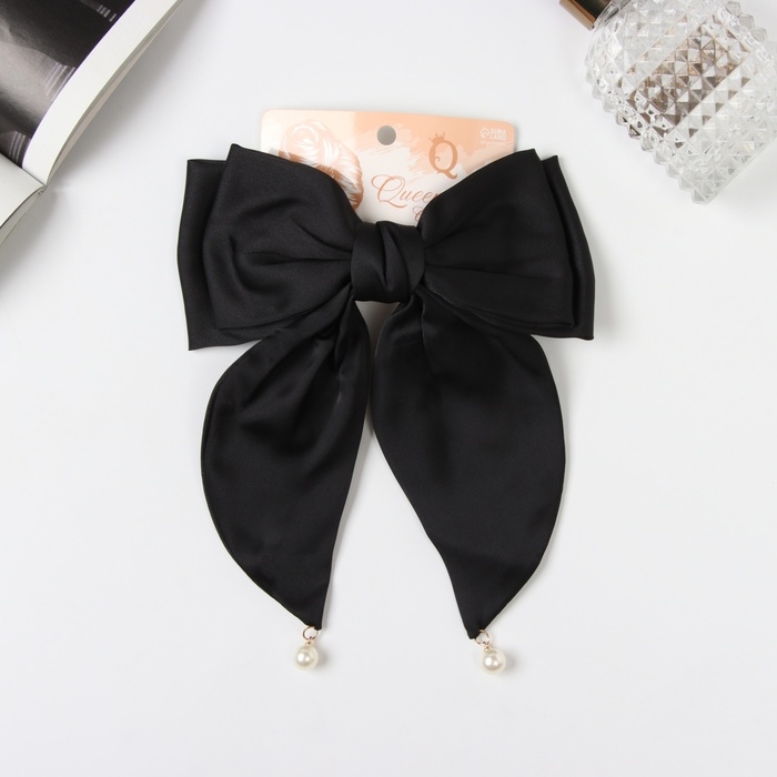 Заколка-автомат для волос Заколка-автомат для волос "Джулия" двойной бант, 18х15 см, чёрный