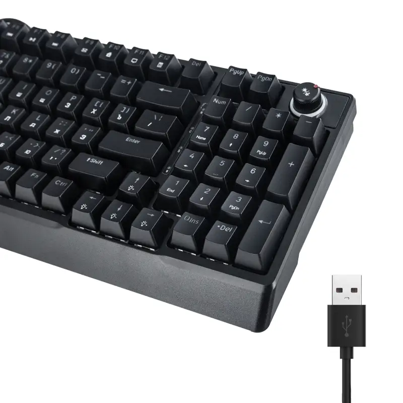 Механическая игровая клавиатура с RGB подсветкой ISA KB-08 черная