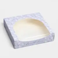 Кондитерская упаковка, коробка с PVC окном, With love, 20 х 20 х 5 см