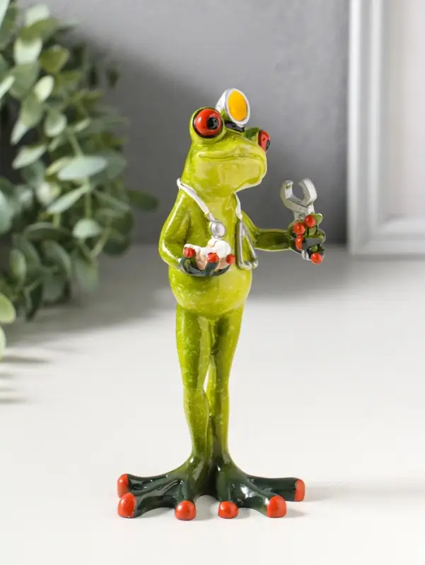 Фигурка полистоун лак &laquo;Лягуха: Доктор&raquo;, 16&times;6&times;5.5 см