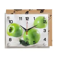 Часы настенные: Кухня, &laquo;Яблоки&raquo;, бесшумные, 20&times;26 см