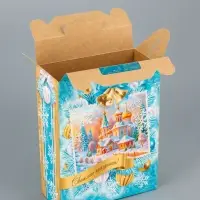 Подарочная коробка новогодняя Светлый праздник 17 х 7 х 25,5 см Подарочная коробка новогодняя Светлый праздник 17 х 7 х 25,5 см