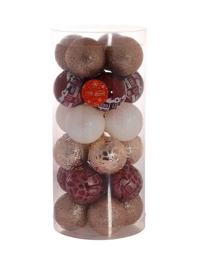 Ёлочные игрушки &laquo;Зимняя ночь&raquo;, шары новогодние, d=7 см, 24 шт., МИКС