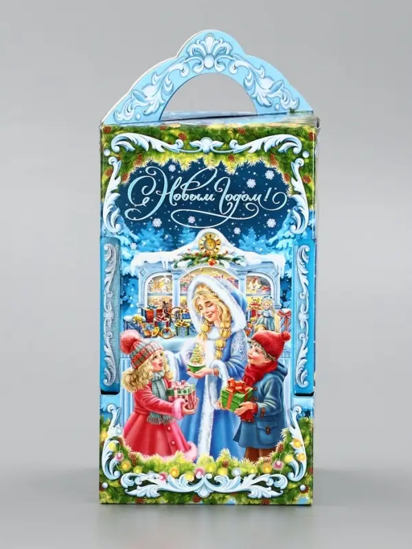 Подарочная новогодняя коробка «Новогодняя карусель», для сладких подарков, 10.6×10.6×18.8 см Подарочная новогодняя коробка «Новогодняя карусель», для сладких подарков, 10.6×10.6×18.8 см