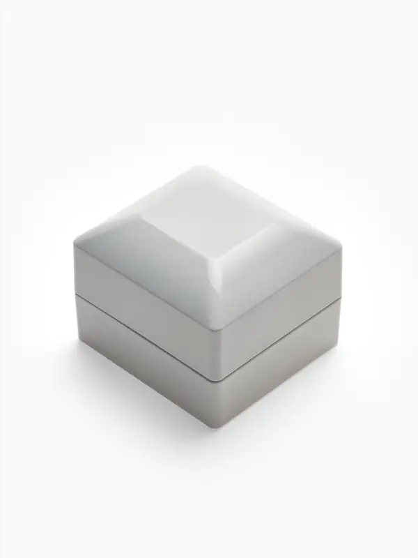 Футляр для 2 колец с подсветкой &laquo;Романтика&raquo;,6&times;6&times;5 см, белый