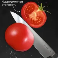 Нож кухонный универсальный Magistro Hinshitsu, нержавеющая сталь, лезвие 15.7 см, длина 29 см, чёрный