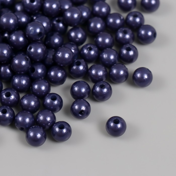 Набор бусин Набор бусин "Жемчуг" d 8 мм, 250 гр, синий