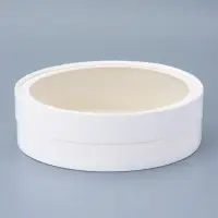 Коробка подарочная круглая с окном, завальцованная, белая, 20&times;6 см