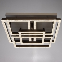Люстра с ПДУ 671149/5 LED 112Вт диммер 3 режима 3000-6000К кофе 55х55х13,5 см BayerLux