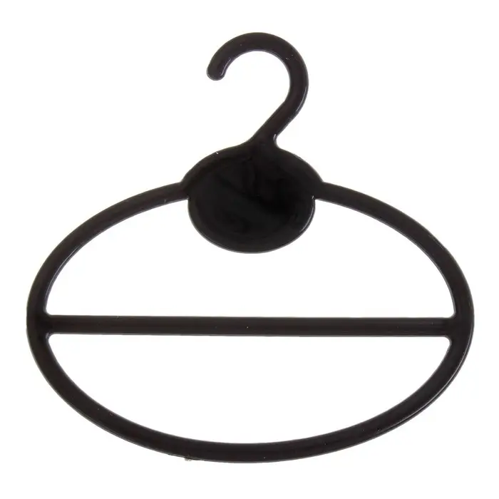 Вешалка для шарфов и платков, овал 13.5×13.5 см, (фасовка 10 шт.) чёрный Вешалка для шарфов и платков, овал 13.5×13.5 см, (фасовка 10 шт.) чёрный