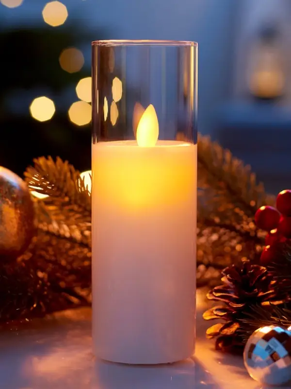 Светодиодная свеча Светодиодная свеча "Белая" 16х5.5 см, AAx2 (не в компл.), Т/БЕЛЫЙ