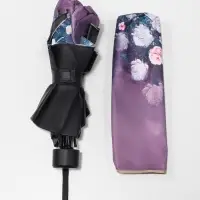 Зонт механический &laquo;Пионы&raquo;, эпонж, 4 сложения, 8 спиц, R=48/56 см, d=96 см, МИКС