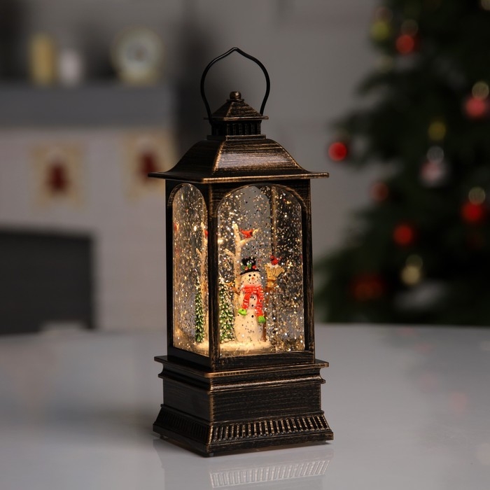 Светодиодная фигура «Фонарь со снеговиком» 7.8 × 19.5 × 7.8 см, пластик, батарейки ААх3 (не в комплекте), USB, свечение тёплое белое Светодиодная фигура «Фонарь со снеговиком» 7.8 × 19.5 × 7.8 см, пластик, батарейки ААх3 (не в комплекте), USB, свечение тёплое белое