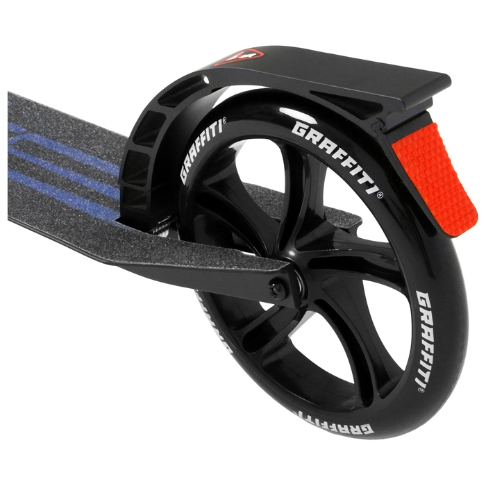 Самокат городской GRAFFITI City 200, складной, колёса PU 200 мм, ABEC 7 Carbon, цвет чёрный