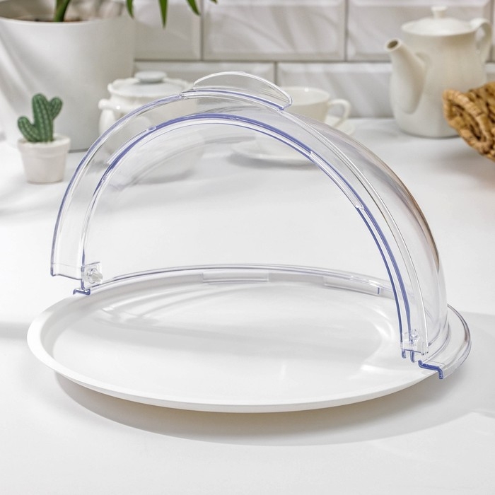 Блюдо для кондитерских изделий с крышкой, 39×38×22 см