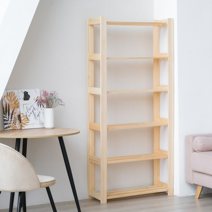 Стеллаж деревянный усиленный  180х84х28см, 6 полок