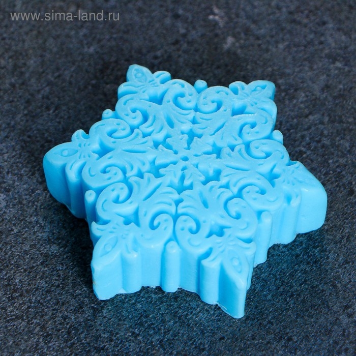 Фигурное мыло Фигурное мыло "Снежинка" голубая 71гр, 7х7х2см