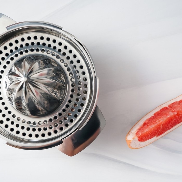 Соковыжималка из нержавеющей стали для цитрусовых, 13×10,5 см Соковыжималка из нержавеющей стали для цитрусовых, 13×10,5 см