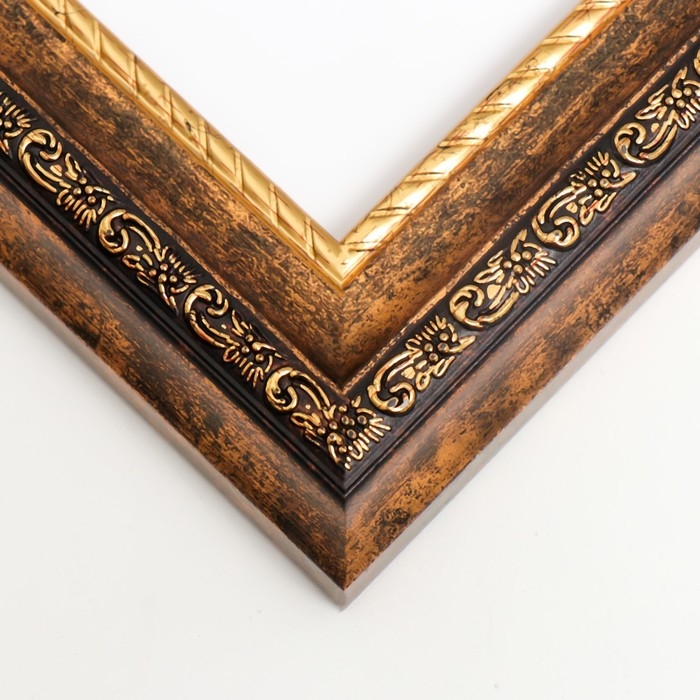 Фоторамка пластик Фоторамка пластик "МИРАМ" 40х50 см, состаренное золото (пластиковый экран)