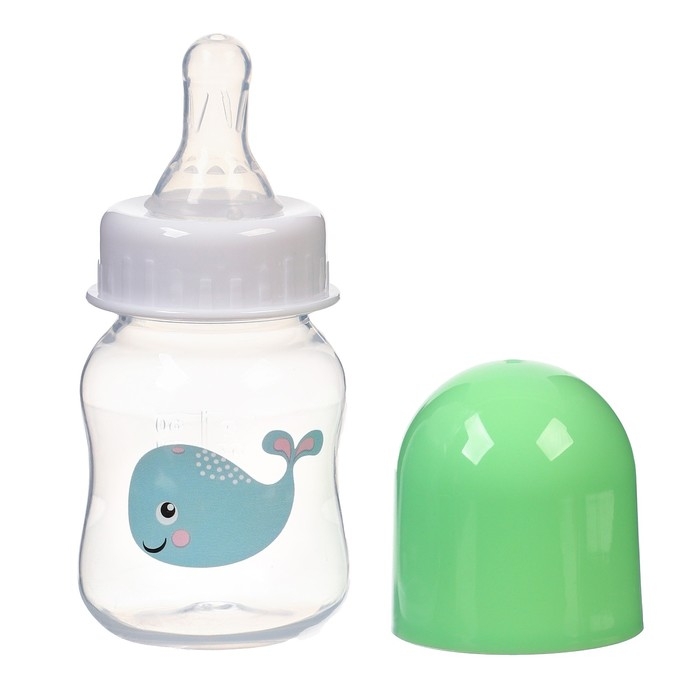 Бутылочка для кормления, классическое горло, 60 мл., от 3 мес., цвет зеленый Бутылочка для кормления, классическое горло, 60 мл., от 3 мес., цвет зеленый