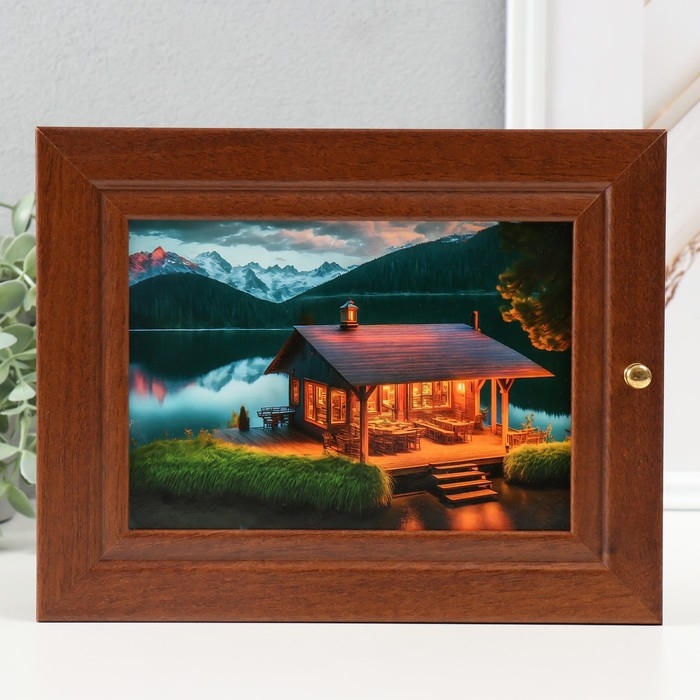 Ключница Ключница "Домик" 19х24 см орех