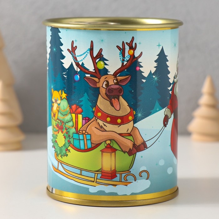 Копилка-банка металл  Копилка-банка металл "Пусть год будет в достатке"