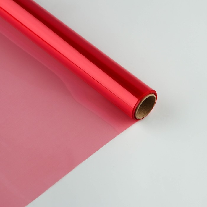 Плёнка для цветов упаковочная глянцевая прозрачная «Розовая», 0.6 x 10 м Плёнка для цветов упаковочная глянцевая прозрачная «Розовая», 0.6 x 10 м