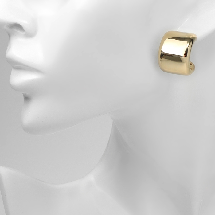 Серьги пластик «Круг» муза, цвет золото Серьги пластик «Круг» муза, цвет золото